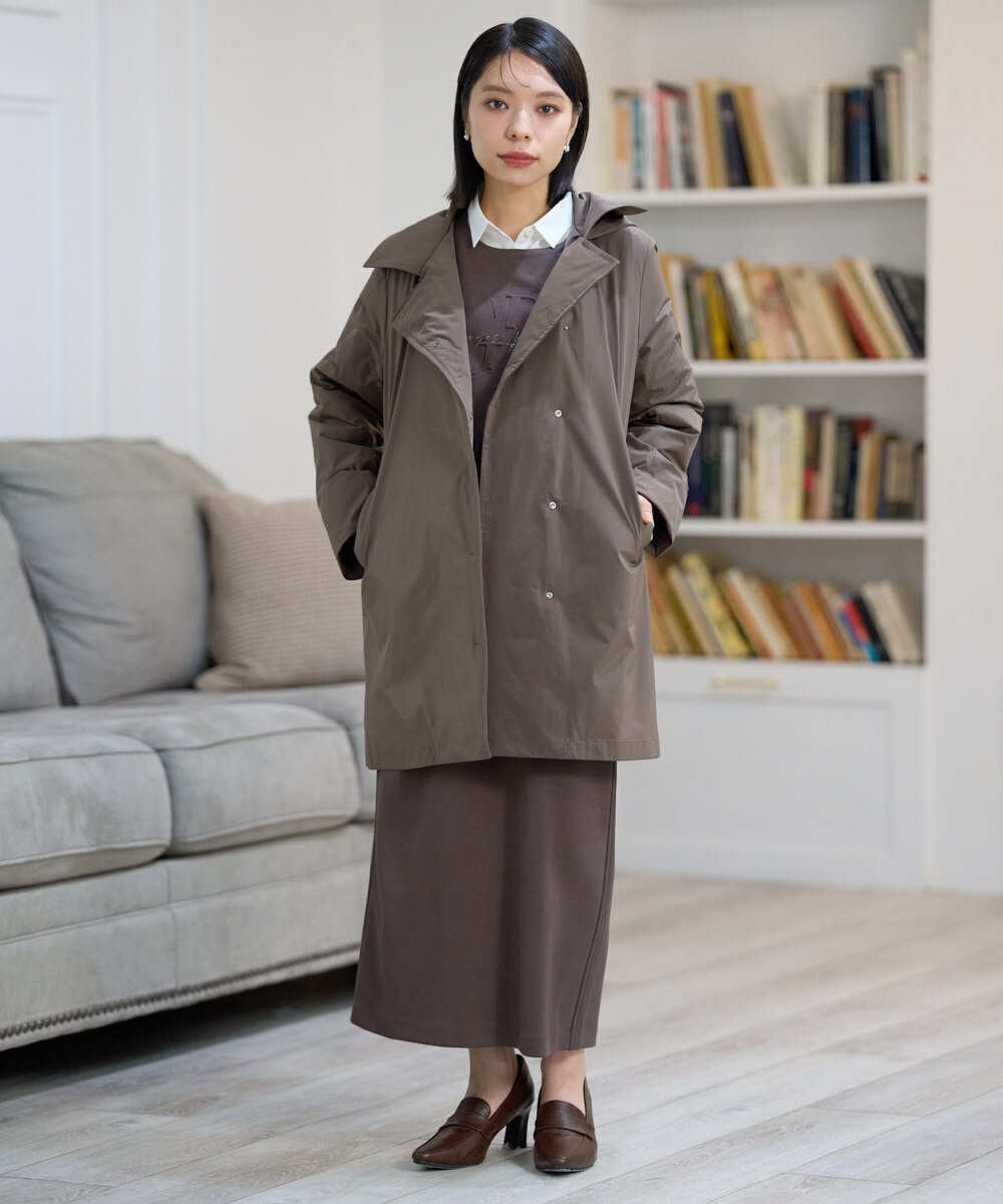 PHKAG11240 GEORGES RECH(小さいサイズ)(メゾン ドゥ サンク)  [セットアップ対応]ストレッチダンボールロゴプルオーバー ブラウン