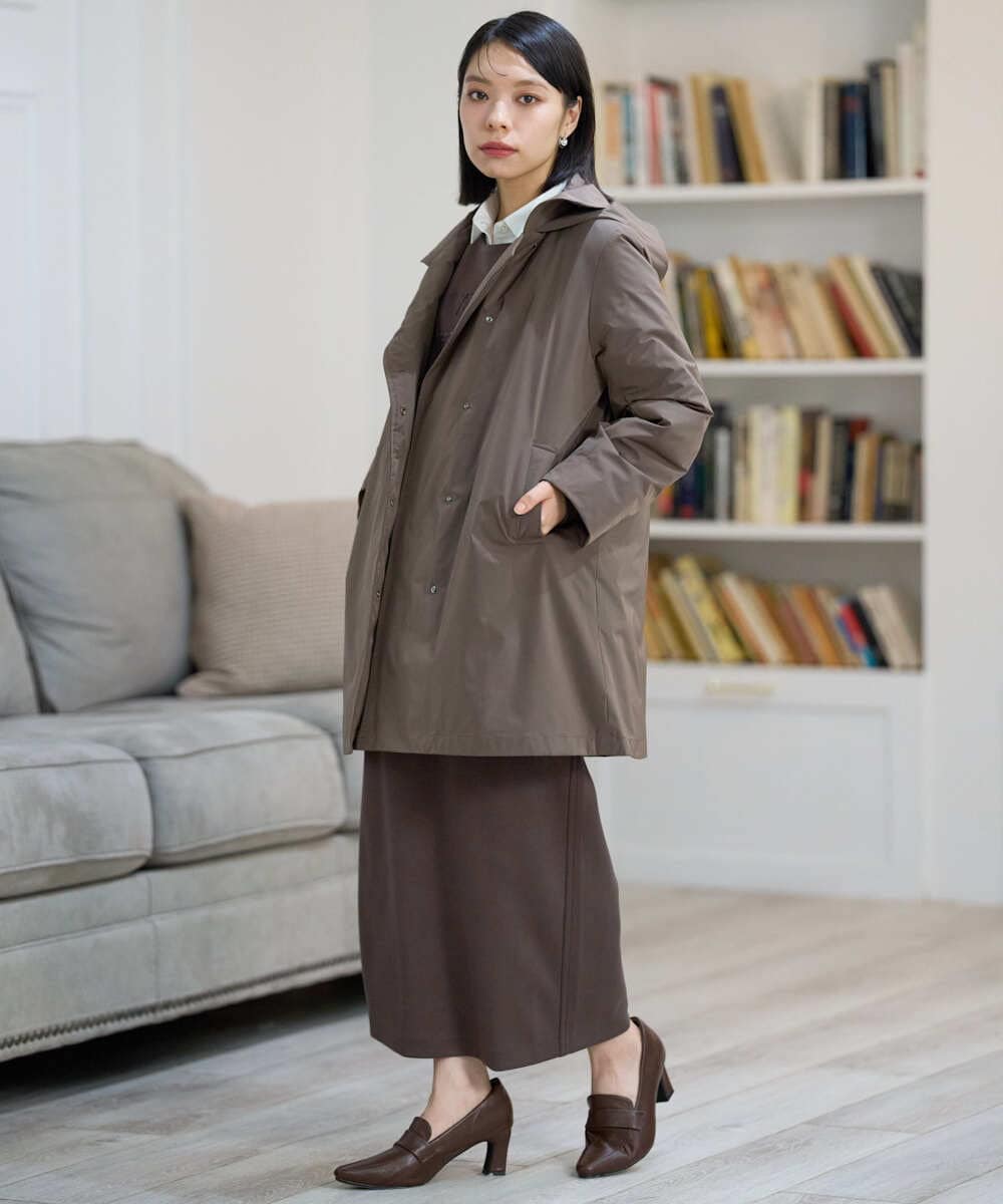 PHKAG11240 GEORGES RECH(小さいサイズ)(メゾン ドゥ サンク)  [セットアップ対応]ストレッチダンボールロゴプルオーバー ブラウン