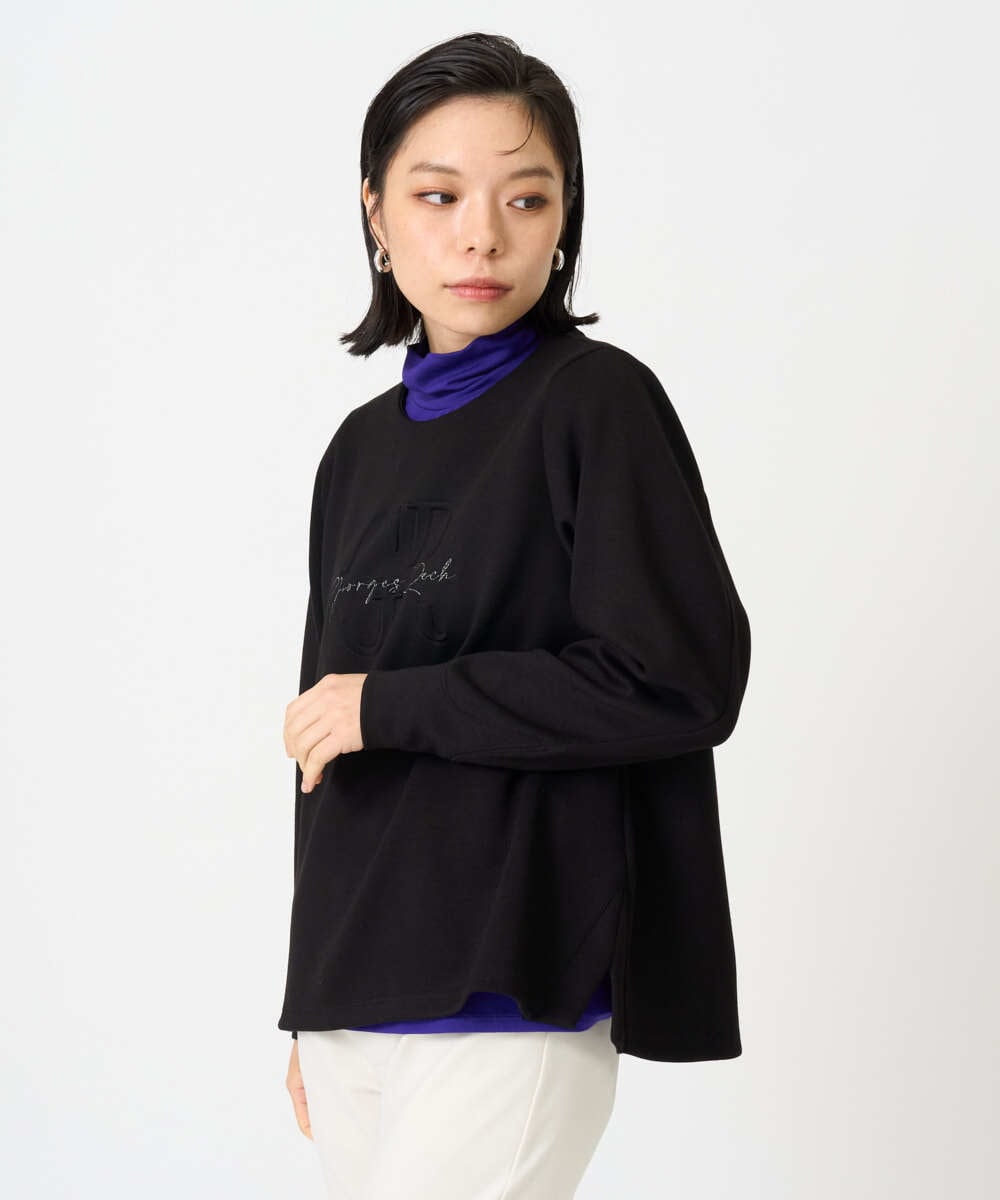 PHKAG11240 GEORGES RECH(小さいサイズ)(メゾン ドゥ サンク)  [セットアップ対応]ストレッチダンボールロゴプルオーバー ブラウン