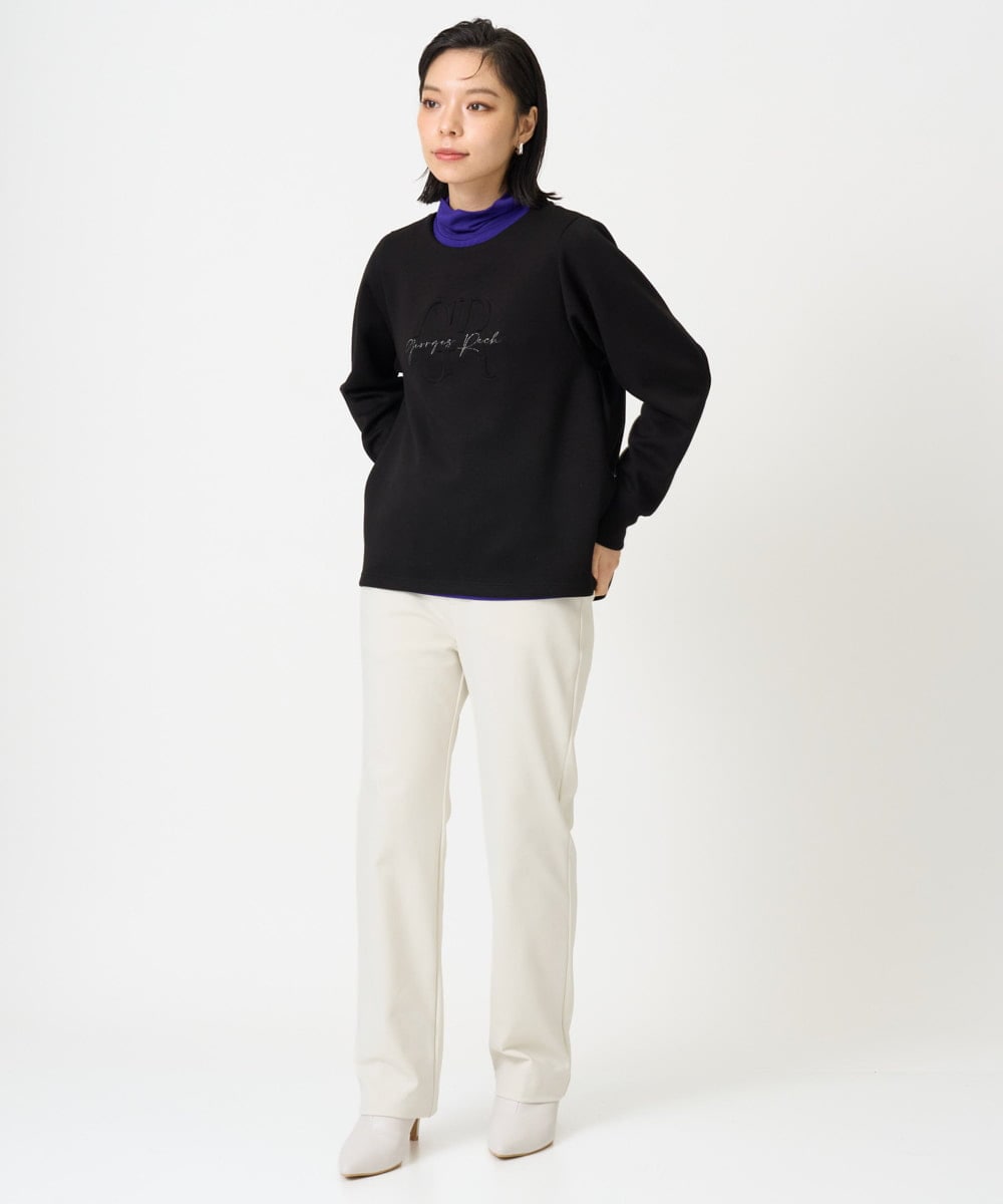 PHKAG11240 GEORGES RECH(小さいサイズ)(メゾン ドゥ サンク)  [セットアップ対応]ストレッチダンボールロゴプルオーバー ブラウン