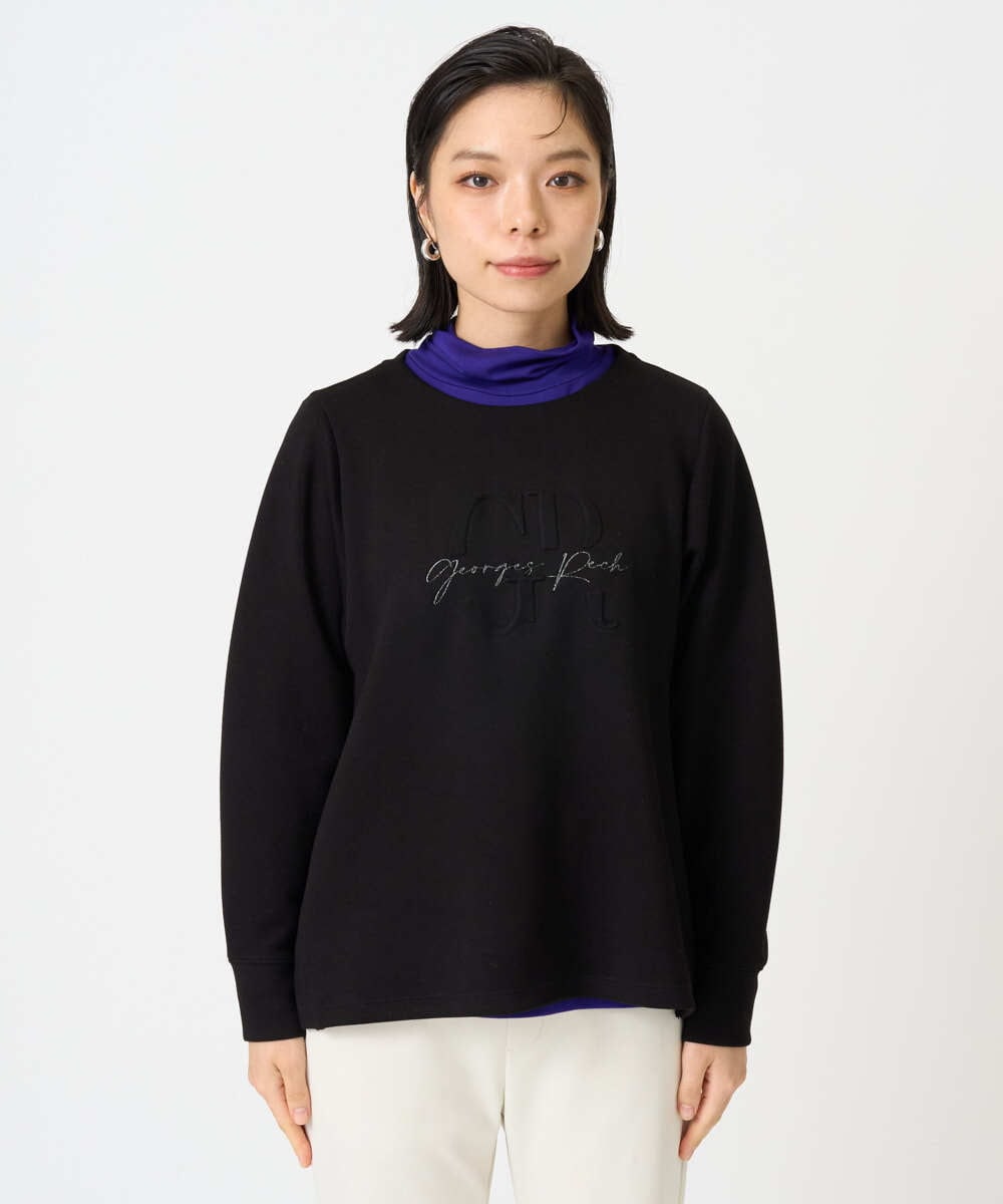 PHKAG11240 GEORGES RECH(小さいサイズ)(メゾン ドゥ サンク)  [セットアップ対応]ストレッチダンボールロゴプルオーバー ブラウン