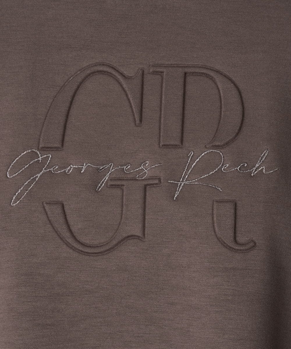 PHKAG11240 GEORGES RECH(小さいサイズ)(メゾン ドゥ サンク)  [セットアップ対応]ストレッチダンボールロゴプルオーバー ブラウン