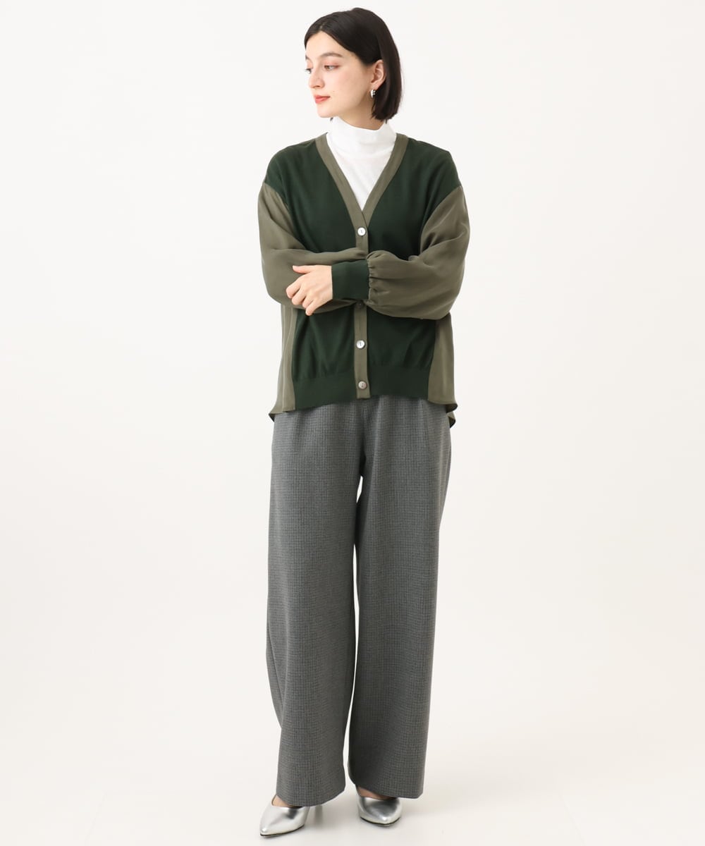 PHKAI07160 GEORGES RECH(小さいサイズ)(メゾン ドゥ サンク) シアーハイネックカットソー ブラック