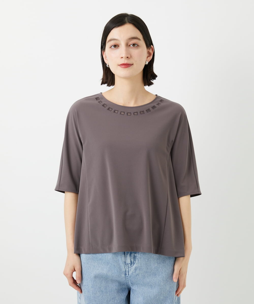 PHKGD11230 GEORGES RECH(小さいサイズ)(メゾン ドゥ サンク)  [セットアップ対応]ドライタッチジャージーセミフレアプルオーバー ベージュ