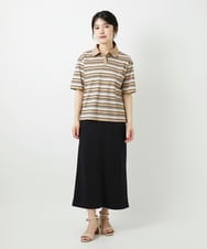 PHKGD25230 GEORGES RECH(小さいサイズ)(メゾン ドゥ サンク) マルチボーダーポロシャツ ネイビー
