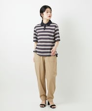 PHKGD25230 GEORGES RECH(小さいサイズ)(メゾン ドゥ サンク) マルチボーダーポロシャツ ネイビー