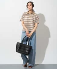 PHKGD25230 GEORGES RECH(小さいサイズ)(メゾン ドゥ サンク) マルチボーダーポロシャツ ベージュ