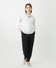 PHKGE41230 GEORGES RECH(小さいサイズ)(メゾン ドゥ サンク) ドルマンスリーブシアーポンチカットソー ホワイト