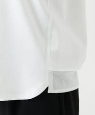 PHKGE41230 GEORGES RECH(小さいサイズ)(メゾン ドゥ サンク) ドルマンスリーブシアーポンチカットソー ホワイト