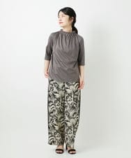 PHKGF29180 GEORGES RECH(小さいサイズ)(メゾン ドゥ サンク) タックフリルボトルネック5分袖カットソー ベージュ