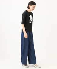PHKJF10170 GEORGES RECH(小さいサイズ)(メゾン ドゥ サンク) [接触冷感]グラフィックプリントカットソー ベージュ