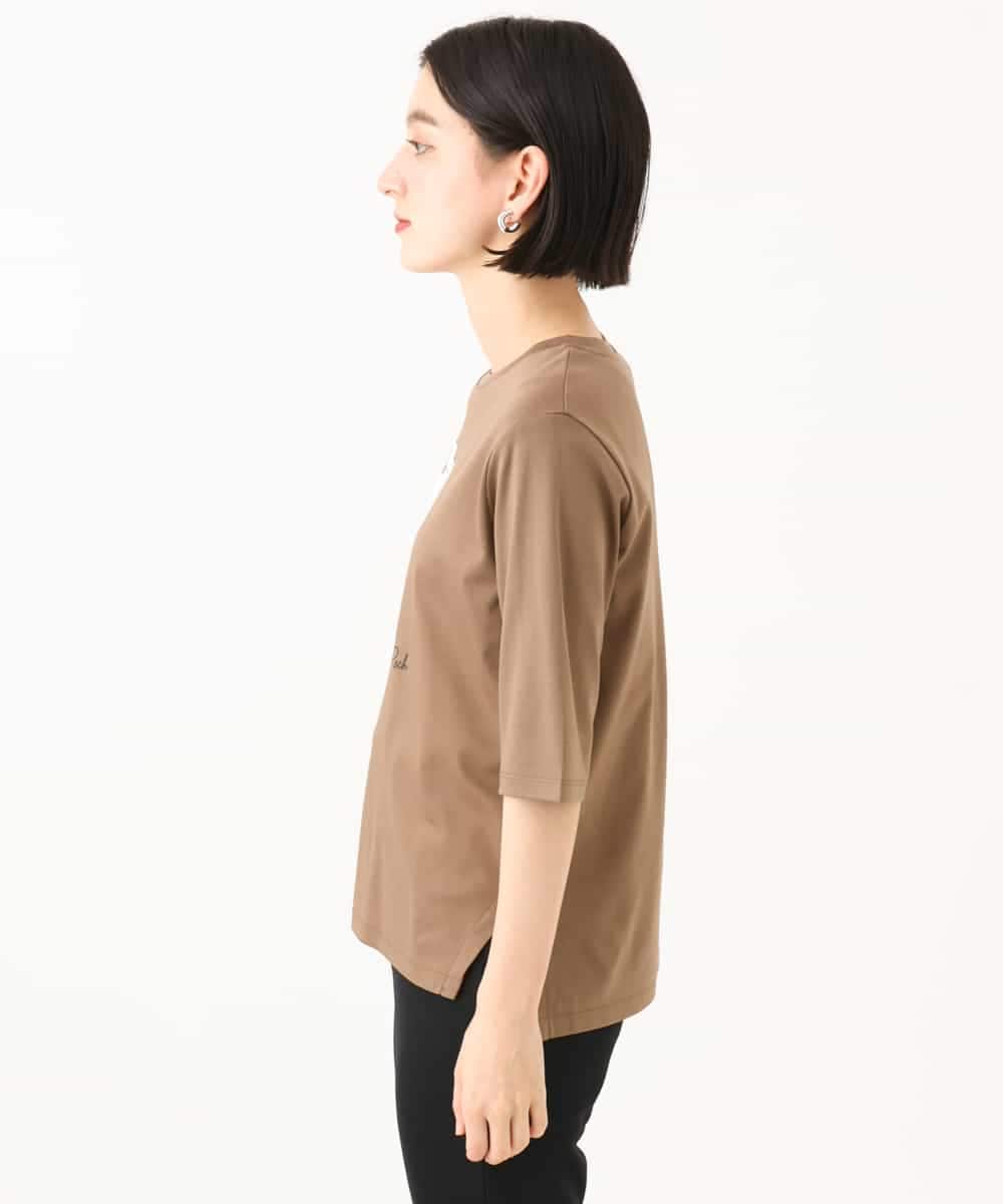 PHKJF10170 GEORGES RECH(小さいサイズ)(メゾン ドゥ サンク) [接触冷感]グラフィックプリントカットソー ベージュ