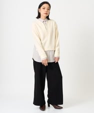 PHLAG12250 GEORGES RECH(小さいサイズ)(メゾン ドゥ サンク) トリコットコーデュロイワイドパンツ アイボリー