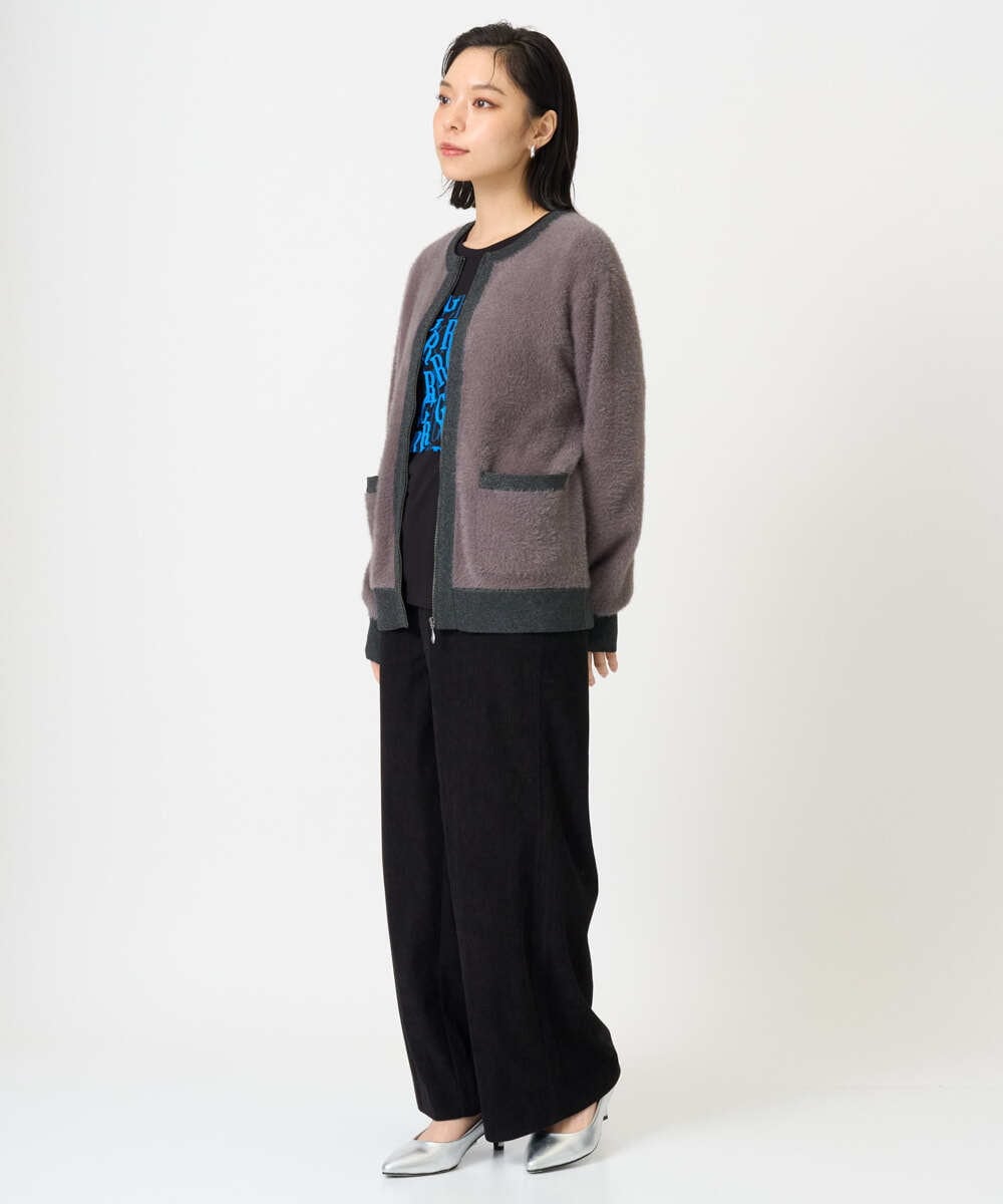 PHLAG12250 GEORGES RECH(小さいサイズ)(メゾン ドゥ サンク) トリコットコーデュロイワイドパンツ アイボリー
