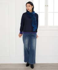 PHLAG34290 GEORGES RECH(小さいサイズ)(メゾン ドゥ サンク) 裏起毛ストレッチデニムパンツ ネイビー