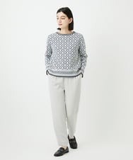 PHLEE29190 GEORGES RECH(小さいサイズ)(メゾン ドゥ サンク)  [日本製]リラックスサテンテーパードパンツ ベージュ