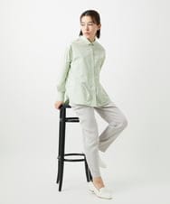 PHLEE29190 GEORGES RECH(小さいサイズ)(メゾン ドゥ サンク)  [日本製]リラックスサテンテーパードパンツ ベージュ