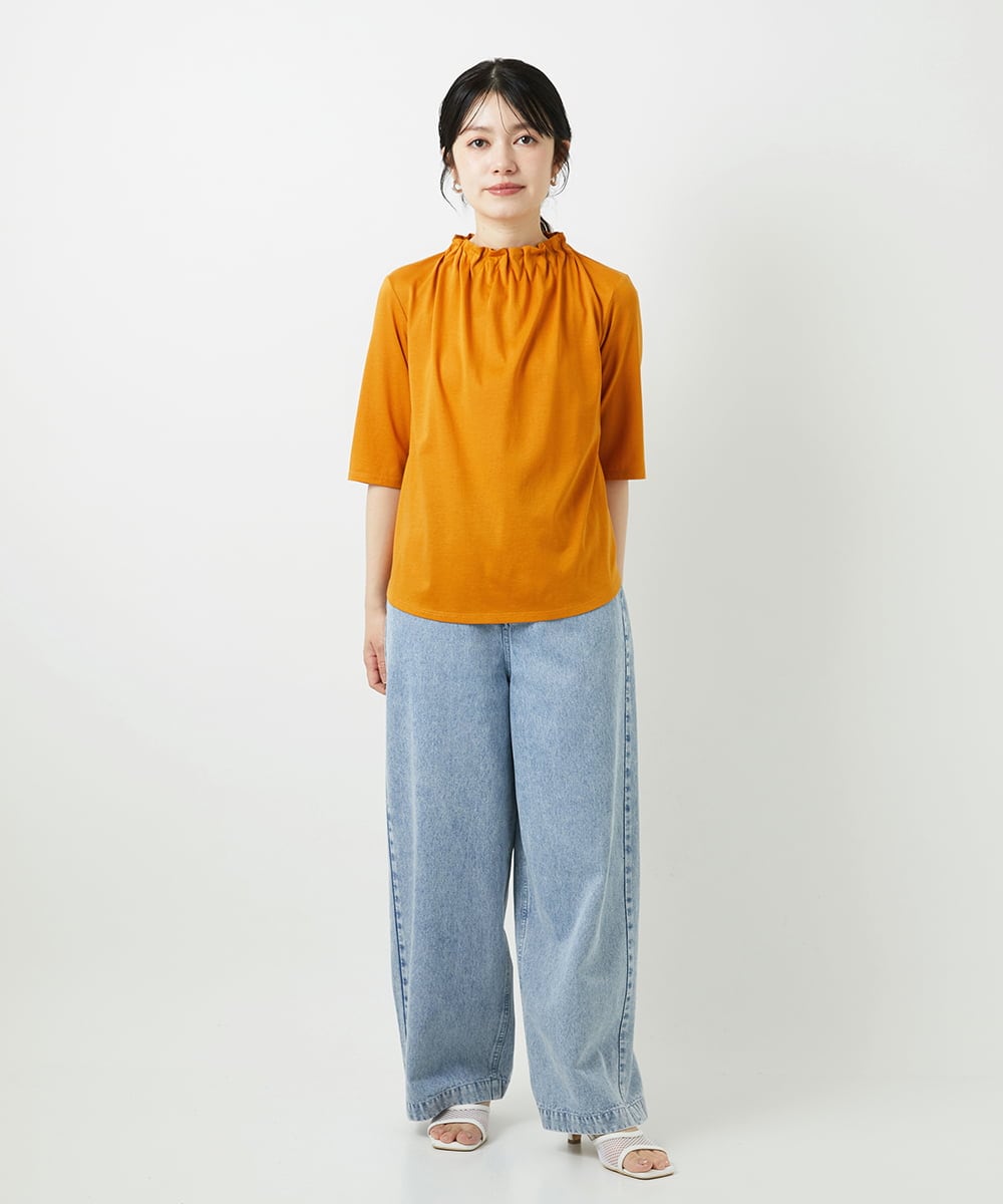 PHLGD03330 GEORGES RECH(小さいサイズ)(メゾン ドゥ サンク) イージーワイドデニムパンツ ライトブルー