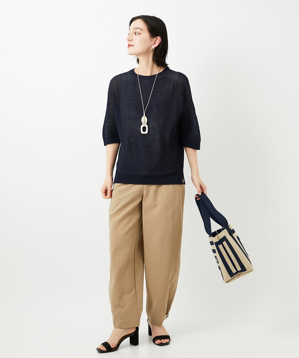 PHLGD12290 GEORGES RECH(小さいサイズ)(メゾン ドゥ サンク)  [セットアップ対応]ステッチワーク2WAYパンツ ベージュ