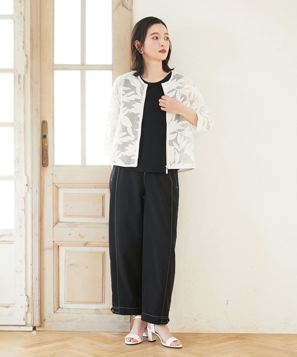 PHLGD12290 GEORGES RECH(小さいサイズ)(メゾン ドゥ サンク)  [セットアップ対応]ステッチワーク2WAYパンツ ベージュ