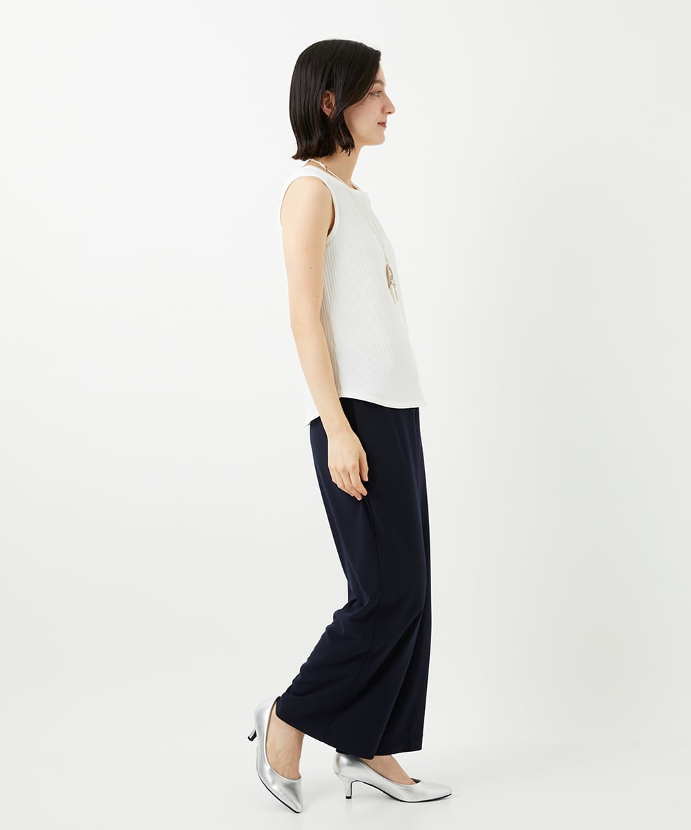 PHQGD11210 GEORGES RECH(小さいサイズ)(メゾン ドゥ サンク)  [セットアップ対応]ドライタッチジャージーワイドストレートパンツ ベージュ