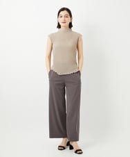 PHQGD11210 GEORGES RECH(小さいサイズ)(メゾン ドゥ サンク)  [セットアップ対応]ドライタッチジャージーワイドストレートパンツ ベージュ