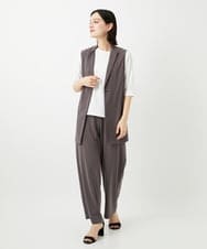 PHQGD11210 GEORGES RECH(小さいサイズ)(メゾン ドゥ サンク)  [セットアップ対応]ドライタッチジャージーワイドストレートパンツ ベージュ