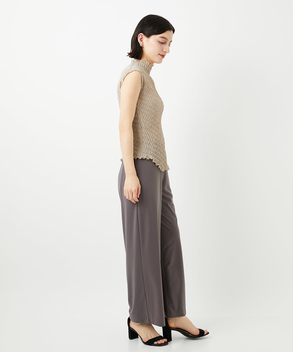 PHQGD11210 GEORGES RECH(小さいサイズ)(メゾン ドゥ サンク)  [セットアップ対応]ドライタッチジャージーワイドストレートパンツ ベージュ