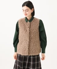 PHSAH04340 GEORGES RECH(小さいサイズ)(メゾン ドゥ サンク) エアリーファードッキングニットベスト アイボリー