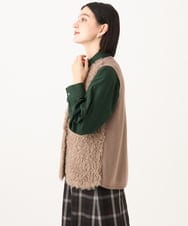 PHSAH04340 GEORGES RECH(小さいサイズ)(メゾン ドゥ サンク) エアリーファードッキングニットベスト アイボリー