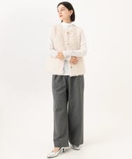 PHSAH04340 GEORGES RECH(小さいサイズ)(メゾン ドゥ サンク) エアリーファードッキングニットベスト アイボリー