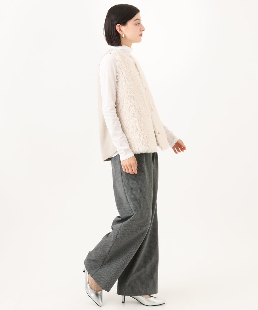 PHSAH04340 GEORGES RECH(小さいサイズ)(メゾン ドゥ サンク) エアリーファードッキングニットベスト アイボリー