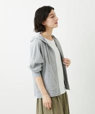 PHTGD06290 GEORGES RECH(小さいサイズ)(メゾン ドゥ サンク) ラグランスリーブ8分袖パーカー ライトグレー