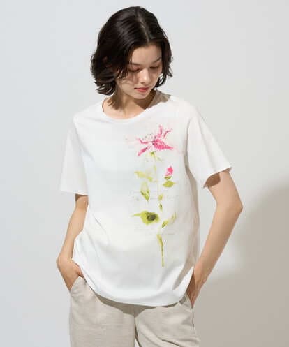 PJKHD05210  【大きいサイズ/2WAY】アートプリントTシャツ