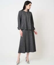 PRKCD09540 CHRISTIAN AUJARD(クリスチャン・オジャール) [セットアップ対応]ラメジャージー羽織り ブラック