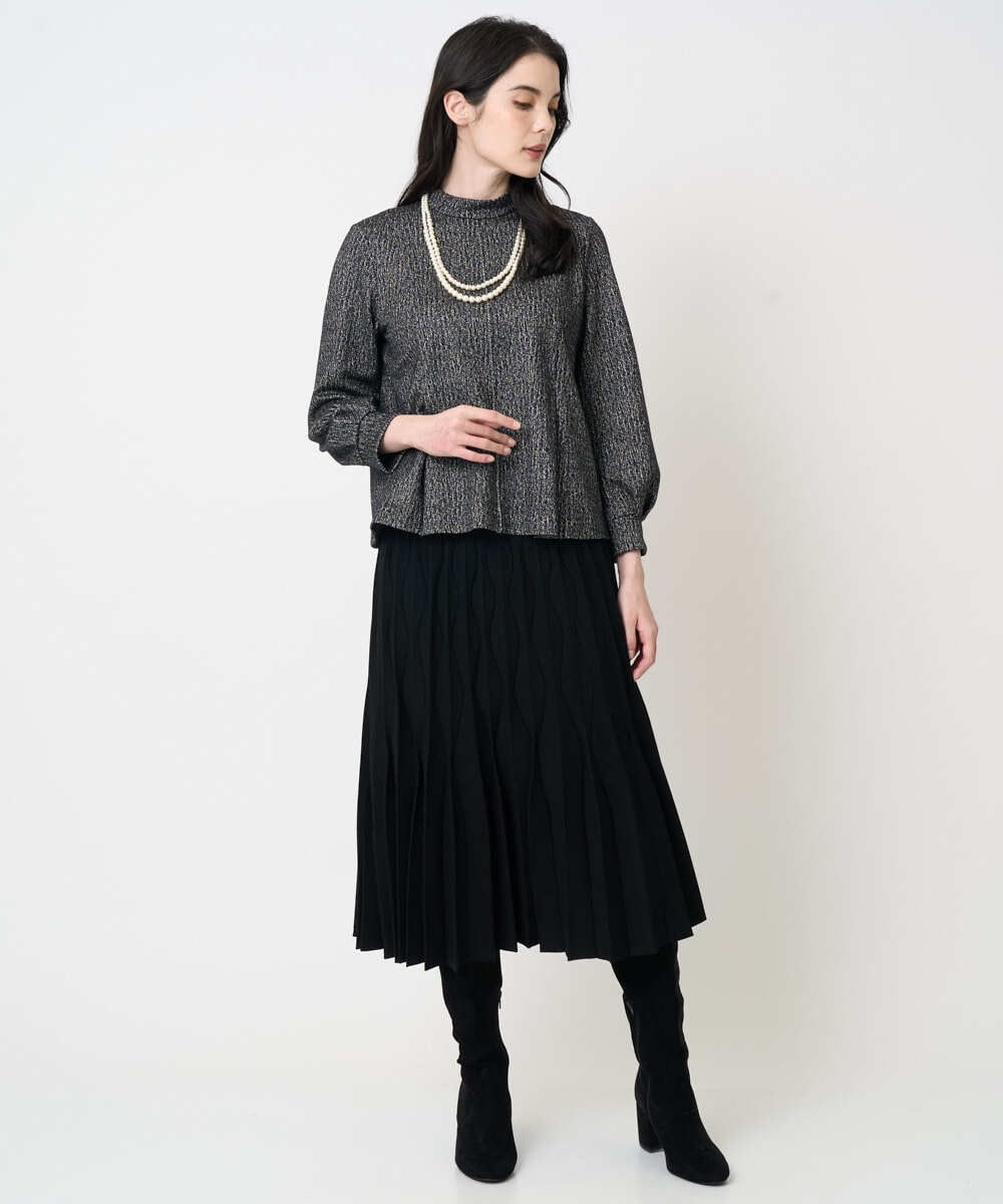 PRKCD10390 CHRISTIAN AUJARD(クリスチャン・オジャール) [セットアップ対応]ラメジャージープルオーバー ブラック