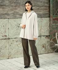 PRLAG27340 CHRISTIAN AUJARD(クリスチャン・オジャール) へリンボンツイードパンツ ライトグレー