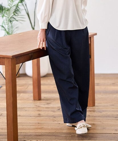 PRLAH01360 CHRISTIAN AUJARD [セットアップ対応]シャイニーツイルタックワイドパンツ
