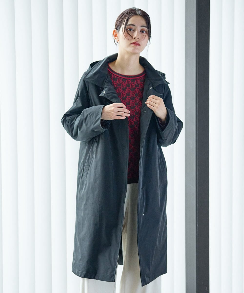 PZFAG22270 GEORGES RECH(ジョルジュ・レッシュ)  [日本製]GRロゴコットンジャガードニット ブラック