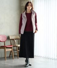 PZFAG22270 GEORGES RECH(ジョルジュ・レッシュ)  [日本製]GRロゴコットンジャガードニット ブラック