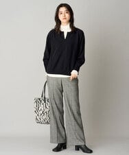 PZFAG43240 GEORGES RECH(ジョルジュ・レッシュ) ラムウールキーネックニット レッド