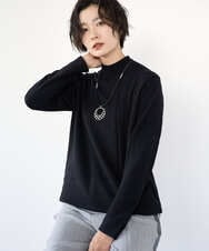PZFCD57210 GEORGES RECH(ジョルジュ・レッシュ) [アンサンブル対応]メリノウールセミハイネックニット ブラック