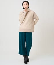 PZFCD58250 GEORGES RECH(ジョルジュ・レッシュ) メランジブークレ襟付きニット ライトブルー