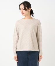 PZFEF15230 GEORGES RECH(ジョルジュ・レッシュ) ケーブル柄ニットプルオーバー ライトグレー