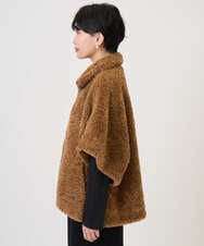 PZJAD20490 GEORGES RECH(ジョルジュ・レッシュ) テディボアスタンドカラーポンチョジャケット ブラウン系