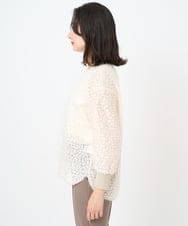 PZKAE57230 GEORGES RECH(ジョルジュ・レッシュ) フェザーチュールプルオーバー アイボリー