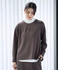 PZKAG11240 GEORGES RECH(ジョルジュ・レッシュ)  [セットアップ対応]ストレッチダンボールロゴプルオーバー ブラウン
