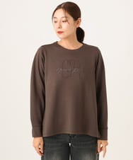 PZKAG11240 GEORGES RECH(ジョルジュ・レッシュ)  [セットアップ対応]ストレッチダンボールロゴプルオーバー ブラウン