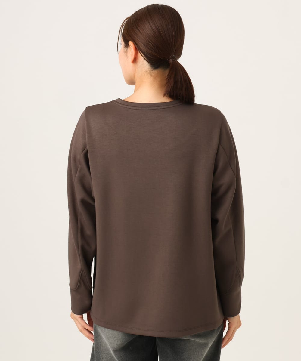 PZKAG11240 GEORGES RECH(ジョルジュ・レッシュ)  [セットアップ対応]ストレッチダンボールロゴプルオーバー ブラウン