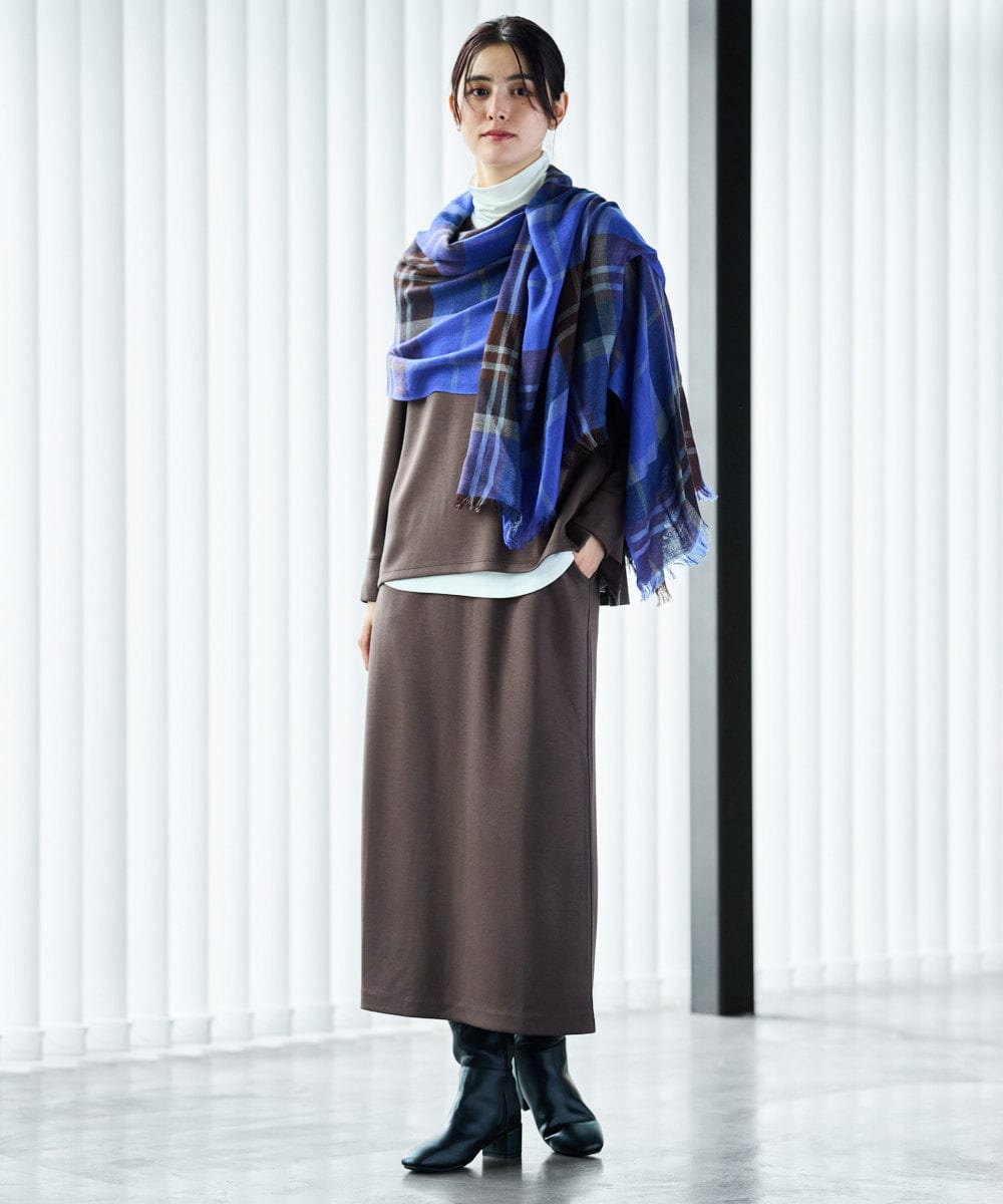 PZKAG11240 GEORGES RECH(ジョルジュ・レッシュ)  [セットアップ対応]ストレッチダンボールロゴプルオーバー ブラウン